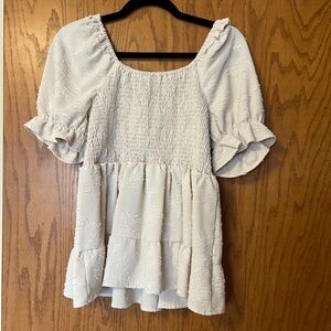 Elegant Cream Women's Top